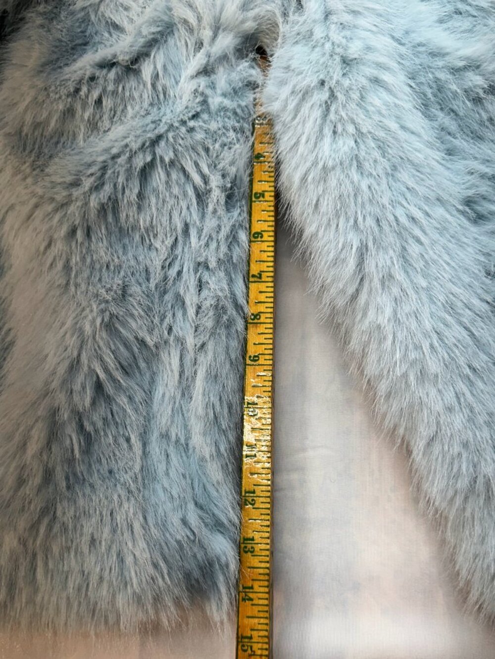 Wild Fable Target Dewdrop Aqua Blue Shaggy Faux Fur Cropped Hooded Jacket - Picture 7 of 7